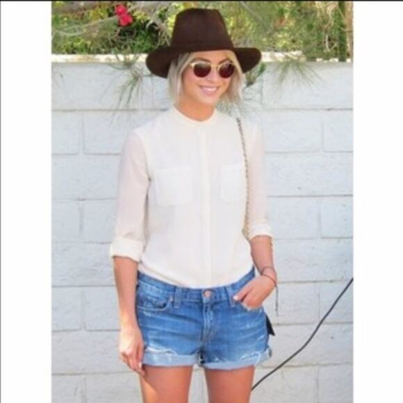 J Brand Libra Jean Shorts - Cut-Off Distressed Denim - Size 26 - REVOLVE - Boho - Picture 1 of 16